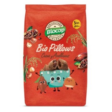 PILLOWS CACAO Y AVELLANAS SIN GLUTEN 300G BIOCOP