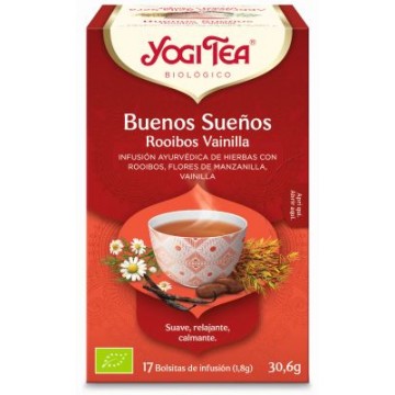 INFUSION BUENOS SUENOS ROOIBOS VAINILLA 17X1 8G YOGI TEA