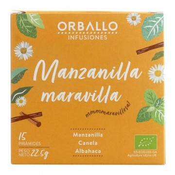 INFUSION MANZANILLA MARAVILLA PIRAMIDES BIO 12X1 5G ORBALLO