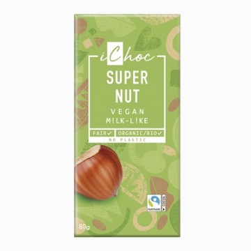 CHOCOLATE VEGANO CON AVELLANAS BIO 80G ICHOC