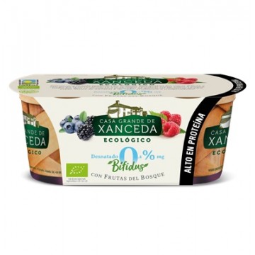 YOGUR DESNATADO CON FRUTOS DEL BOSQUE REFRIGERADO 2X125G CASA GRANDE DE XANCEDA