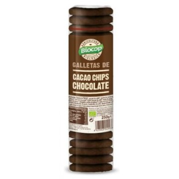 GALLETAS DE TRIGO Y CACAO CON CHIPS DE CHOCOLATE 250G BIOCOP