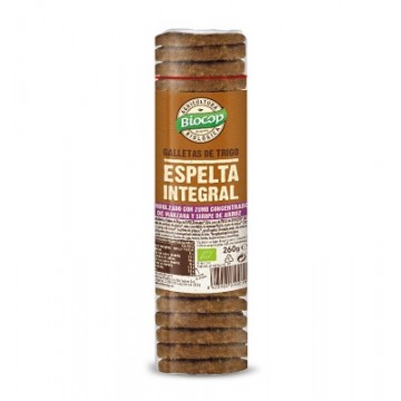 GALLETAS DE ESPELTA INTEGRAL ENDULZADAS CON ZUMO Y SIROPE 260G BIOCOP