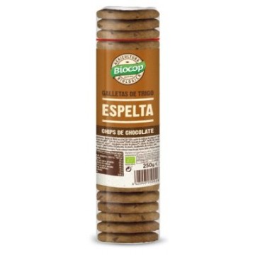 GALLETAS DE ESPELTA CON CHIPS DE CHOCOLATE 250G BIOCOP