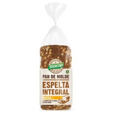 PAN DE MOLDE DE ESPELTA INTEGRAL Y AVENA 400G BIOCOP