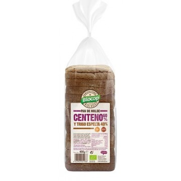 PAN DE MOLDE DE CENTENO Y ESPELTA 400G BIOCOP