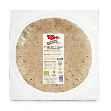 BASES DE PIZZA CON TRIGO SARRACENO SIN GLUTEN BIO 2 U 250G EL GRANERO INTEGRAL