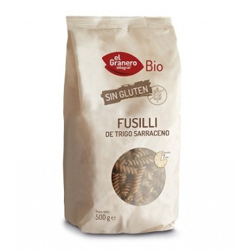 FUSILLI DE TRIGO SARRACENO SIN GLUTEN BIO 500G EL GRANERO INTEGRAL