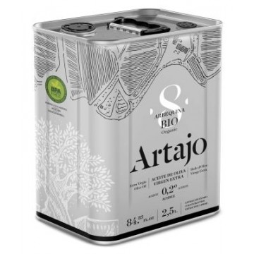 ACEITE DE OLIVA ARBEQUINA FRUTADO 8 LATA BIO 2 5L ARTAJO