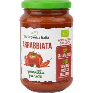 SALSA DE TOMATE ARRABIATA CON GUINDILLA PICANTE 325ML BIO ORGANICA ITALIA