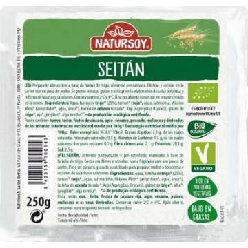 SEITAN DE TRIGO FRESCO REFRIGERADO 250G NATURSOY