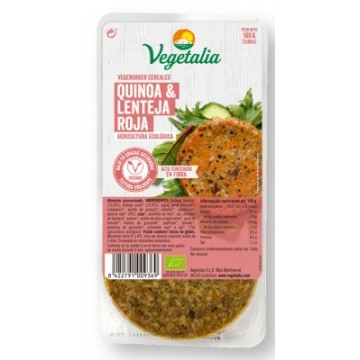 VEGEBURGER DE QUINOA Y LENTEJA ROJA 2U REFRIGERADO 160G VEGETALIA