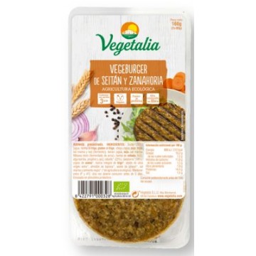 VEGEBURGER DE SEITAN Y ZANAHORIA 2U REFRIGERADO 160G VEGETALIA