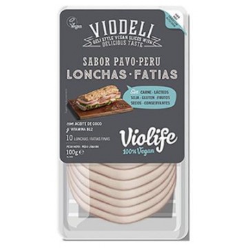 LONCHAS VEGANAS SABOR PAVO REFRIGERADO 100G VIOLIFE