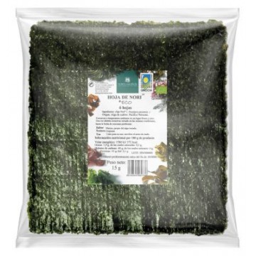 ALGA NORI SUSHI BIO 6 HOJAS 15G PORTOMUINOS
