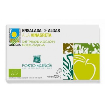 ENSALADA DE ALGAS A LA VINAGRETA BIO LATA 120G PORTOMUINOS