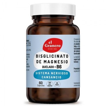 BISGLICINATO DE MAGNESIO CON B6 60 CAPS 730MG EL GRANERO INTEGRAL