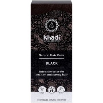 TINTE HEBAL COLOR NEGRO 100G KHADI