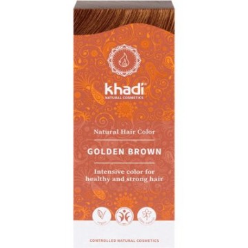 TINTE HERBAL COLOR CASTANO DORADO 100G KHADI