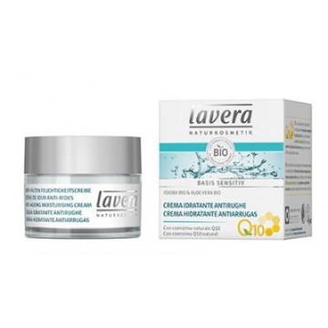 CREMA DIA HIDRATANTE ANTIEDAD Q10 JOJOBA Y ALOE BASIS SENSITIV 50ML LAVERA