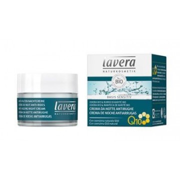 CREMA NOCHE ANTIARRUGAS Q10 JOJOBA Y KARITE BASIS SENSITIV 50ML LAVERA