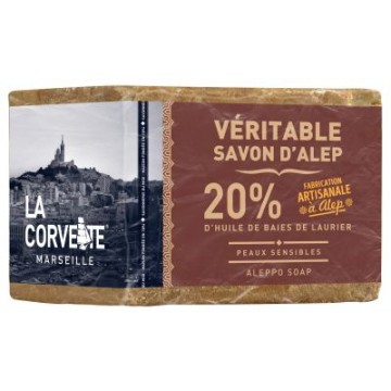 JABON DE ALEPO CON ACEITE DE LAUREL PASTILLA 200G LA CORVETTE